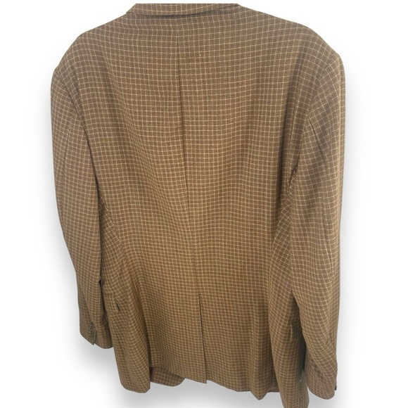 Burberrys' 100% Wool Plaid Cambridge Standard 3 Button Notch Label Coat 44 Long - Picture 3 of 9